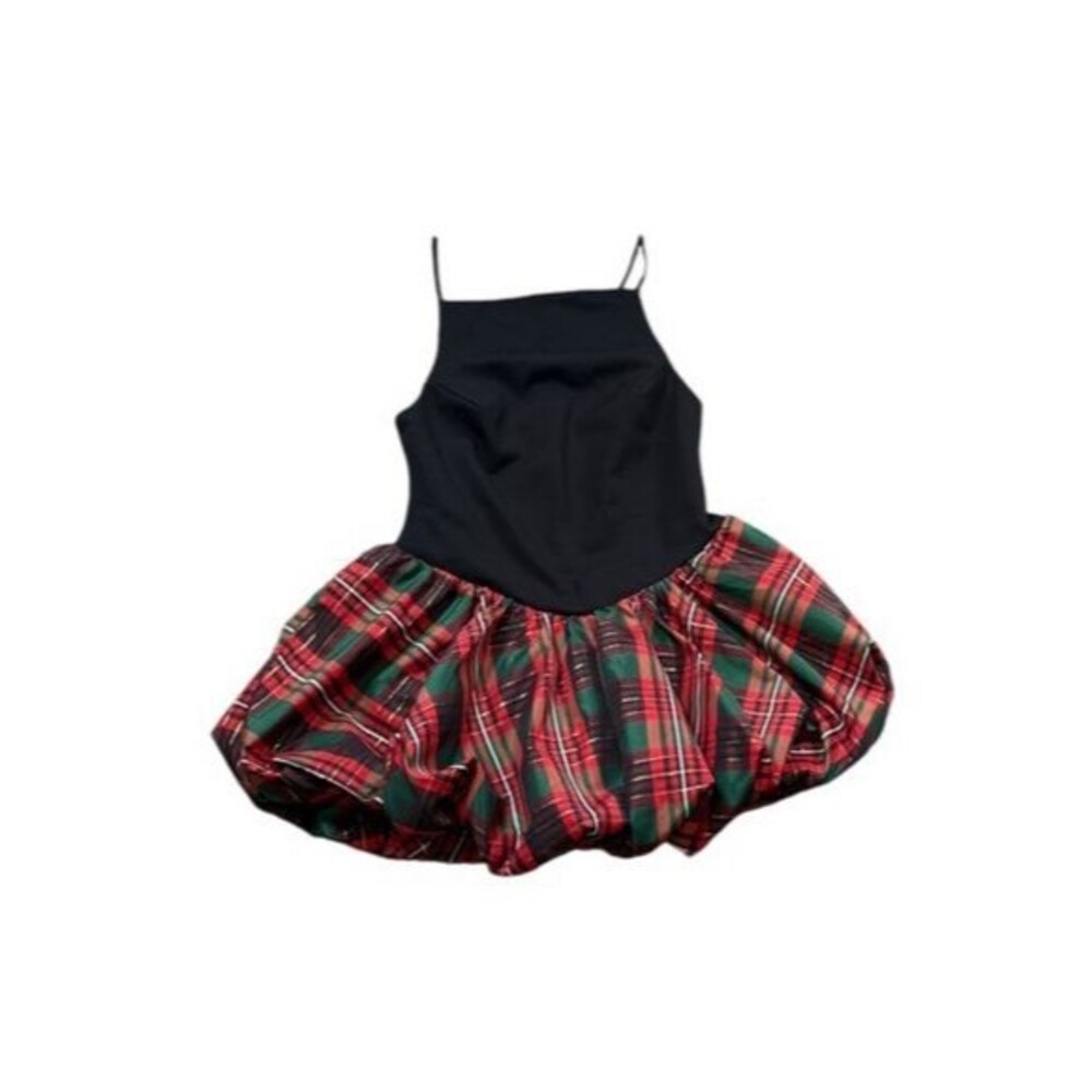 Free People Tinsel Kiss Mini Dress in Red Plaid Womens Size Medium Holiday $168